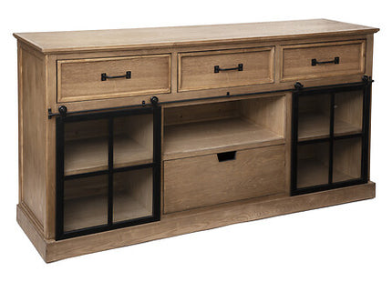 Zweitüriges Sideboard "Danik" Naturholz 160x85cm