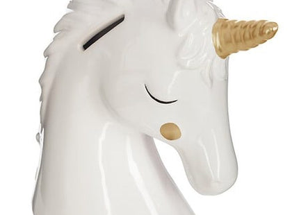 Spardose Kind Einhorn weiß H16cm