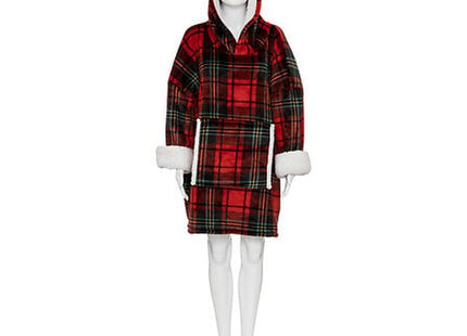 Plaid "Hoodie" 85x118cm rot Tartanprint