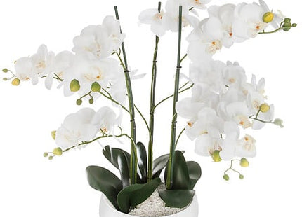 Künstliche Orchidee Topf Keramik weiß H65cm