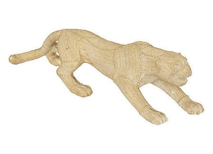 Statuette Panther Harz vergoldet H15cm