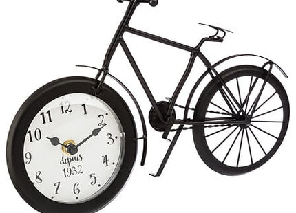 Fahrrad Standuhr Metall schwarz H18cm