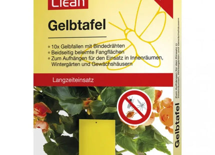 10-Pack Yellow Sticky Fly Traps, 9x13cm - Easy Hang System for Effective Pest Control TK Gruppe® Grosshandel 