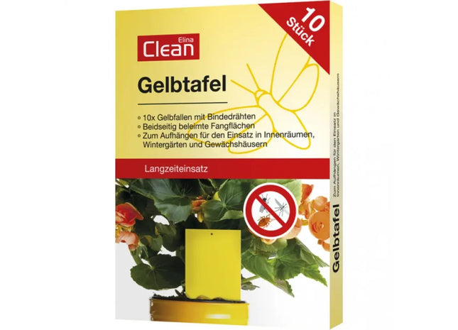 10-Pack Yellow Sticky Fly Traps, 9x13cm - Easy Hang System for Effective Pest Control TK Gruppe® Grosshandel 