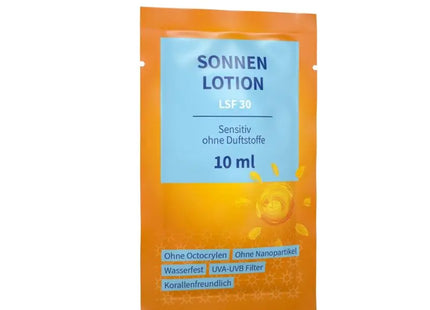 10 ml Sunscreen Lotion SPF 30 Sensitive Skin Sachet - Soft Touch Packaging TK Gruppe® Grosshandel 