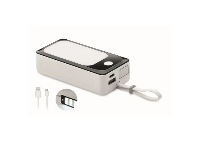 10.000 mAh COB POWLIGHT+ Powerbank - Multifunktional, Leistungsstark - Weiß TK Gruppe® Grosshandel 
