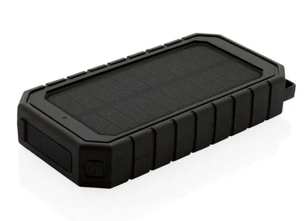 10.000 mAh Solar-Powerbank mit 10W Wireless aus RCS Plastik – schwarz TK Gruppe® Grosshandel 