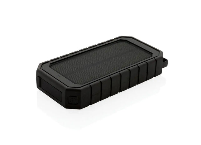 10.000 mAh Solar-Powerbank mit 10W Wireless aus RCS Plastik – schwarz TK Gruppe® Grosshandel 