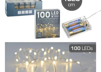 100-LED Mikro-Lichterkette, extra lang 1000 cm, perfekt für großflächige Deko TK Gruppe® Grosshandel 