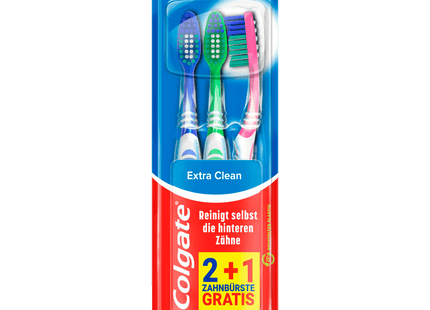 Colgate Zahnbürste Extra Clean Mittel 3 Stück