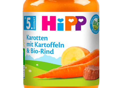 Hipp Karotten mit Kartoffeln & Bio-Rind 190g