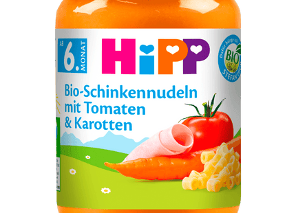 Hipp Bio Schinkennudeln mit Tomaten & Karotten 190g