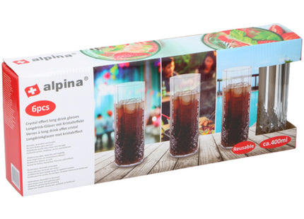 400ml Premium Longdrink-Gläser - Set aus 6 langlebigen PS-Getränkebechern TK Gruppe® Grosshandel 