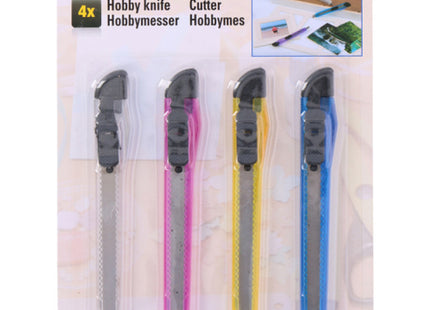 4-teiliges PP Bastelschneider-Set, Präzisions-Hobbymesser, Vielseitige Bastelmesser TK Gruppe® Grosshandel 