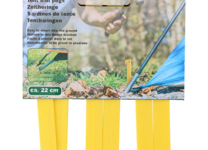 Robustes 6-teiliges Zelthering-Set aus Polypropylen – sichere Campingpfähle TK Gruppe® Grosshandel 