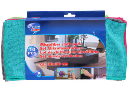 10er-Pack Mikrofaser-Reinigungstücher, 30 x 30 cm – saugfähige Mehrzwecktücher TK Gruppe® Grosshandel 