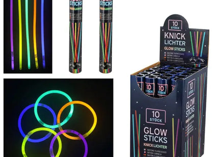 10er-Pack Leuchtstäbe, 20 cm Länge, praktisch verpackt in Röhre TK Gruppe® Grosshandel 