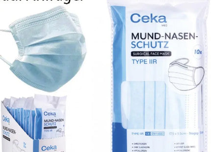 10er-Pack Typ IIR 3-lagige Schutzmasken, BFE-geprüft TK Gruppe® Grosshandel 