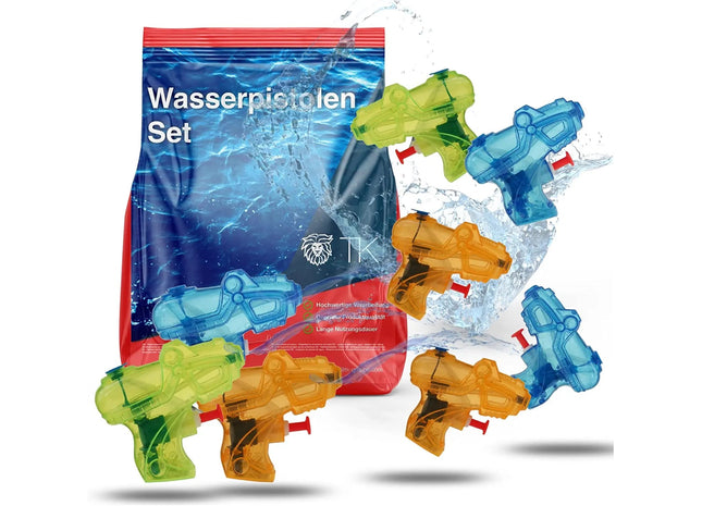 10x Mini Wasserspritzpistolen Wasserpistole Wasser Spritzpistolen klein Wassergewehr Wassergewehre Mitgebsel, Kindergeburtstag, Giveaway (10x Stück)