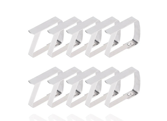 10x Tischtuchklammern Tischlammern Klammern Set für Dicke & dünne Tische - Tischtuchhalter - Tischtuch Tischdeckenklammer als Klemme für Tischdecken,