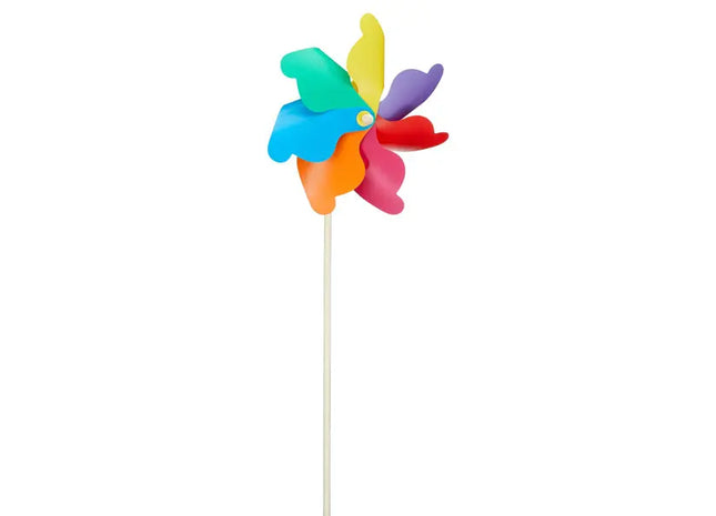 Colorful XL Wind Spinner, Basic Design, Approx. 40cm Diameter/110cm Height - Outdoor Decoration TK Gruppe® Grosshandel 