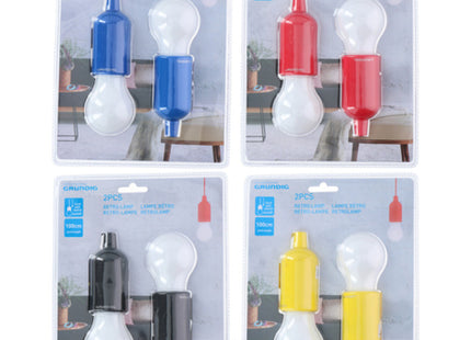 4 verschiedene Retro-Lampen, 2er-Pack, Vintage-inspirierte Tischbeleuchtung TK Gruppe® Grosshandel 