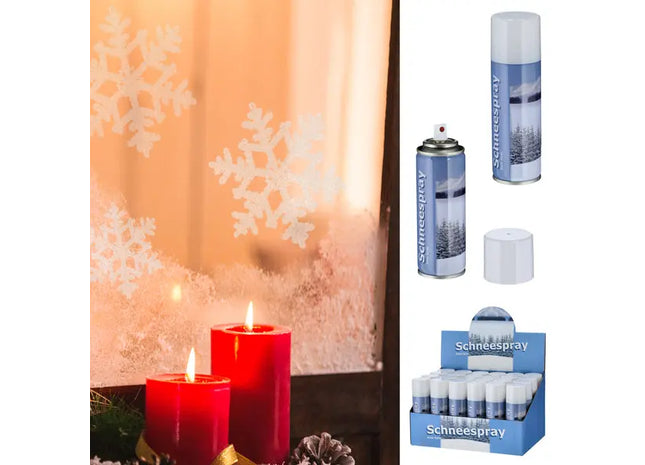 111ml Schnee Aerosol - Sofortiger Schnee Spray für Weihnachtsdekorationen - Weiße Dekorative Schneefarbe in Dose TK Gruppe® Grosshandel 