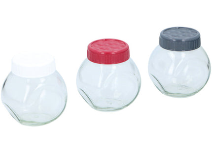 500ml Glasbehälter 3er-Pack GL/PP: Vielseitige Aufbewahrungsdosen mit Deckeln TK Gruppe® Grosshandel 