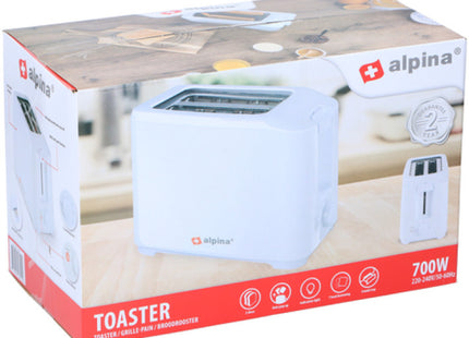 700W Kompakter Weißer Toaster, Schnelltoast-Technologie, Effizientes Küchengerät TK Gruppe® Grosshandel 