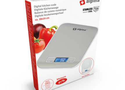 Digitale Küchenwaage 5kg - Präzise Waage für Kochen & Backen - Elektronische Lebensmittelwaage TK Gruppe® Grosshandel 