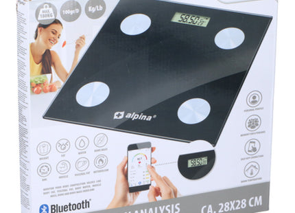 Intelligente BMI-Waage mit Bluetooth-Verbindung, 180kg Kapazität - Körperzusammensetzungsanalysegerät TK Gruppe® Grosshandel 