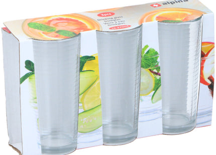 Set aus 3 Trinkgläsern 270ml - Langlebiges Alltagsglas TK Gruppe® Grosshandel 