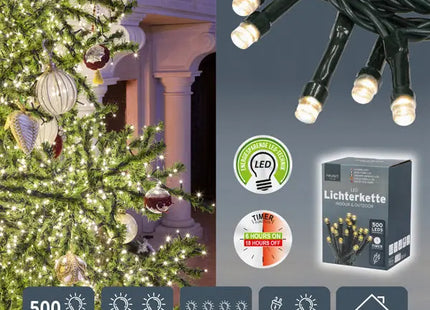 11m Lichterkette mit 500 strahlenden LEDs - Ideale Beleuchtung für jeden Anlass TK Gruppe® Grosshandel 