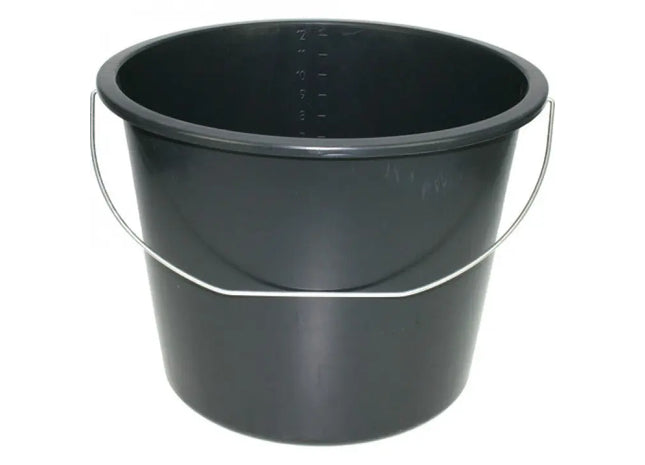 12-Liter Schwarzer Eimer, verstärkt für Baustellen-Einsatz TK Gruppe® Grosshandel 