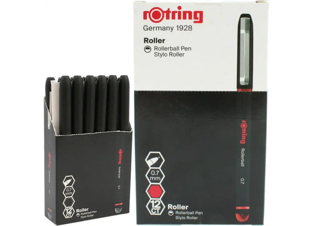 12-Pack Rotring Red Rollerball Pens: 0.7mm Tip for Smooth Writing, Precision, and Quantity in Bulk TK Gruppe® Grosshandel 
