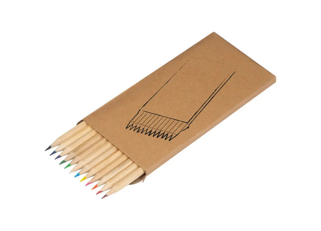 12-teiliges Buntstiftset Menorca - Beige - Hochwertige Farbstifte für kreatives Zeichnen TK Gruppe® Grosshandel 