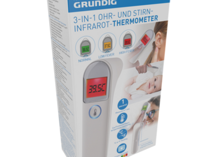 3-in-1 Infrarot-Thermometer - Batteriebetrieben, Berührungsloses Temperaturmessgerät TK Gruppe® Grosshandel 