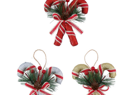 3AS Candy Cane Xmas Decoration - Festive Ornament for Christmas - Yuletide Candy Cane Décor Accent TK Gruppe® Grosshandel 