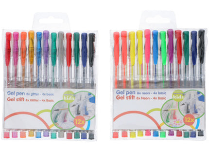 Gel-Tintenstift Set, 12-teilige Kollektion - Flüssiges Schreiben für Schule & Büro TK Gruppe® Grosshandel 