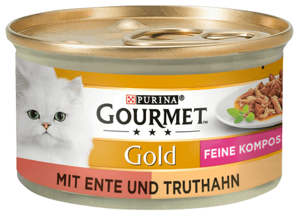 Purina Gourmet Gold Feine Komposition mit Ente & Truthahn 85g