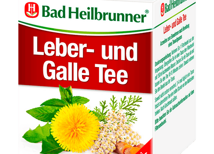 Bad Heilbrunner Arzneitee Leber- und Galle Tee 14g, 8 Beutel