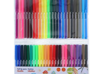 50-teiliges Filzstift-Set - Bunte Stifte für Kunst, Schule und Büro - Premium Qualität TK Gruppe® Grosshandel 