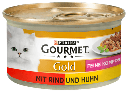 Purina Gourmet Gold Feine Komposition mit Rind & Huhn 85g