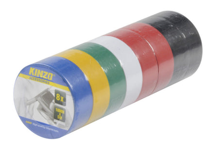 18mm x 5m Elektroisolierband Set, 8er-Pack in verschiedenen Farben - Langlebig & Flexibel TK Gruppe® Grosshandel 