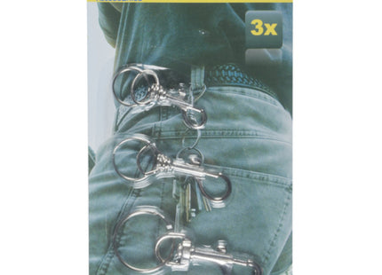 3er-Pack Karabinerhaken - Sortierte Karabiner für Rucksäcke, Camping, Wandern und Outdoor-Aktivitäten TK Gruppe® Grosshandel 