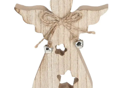 12cm Hoher Holz Schutzengel - Handgefertigte Spirituelle Dekoration TK Gruppe® Grosshandel 