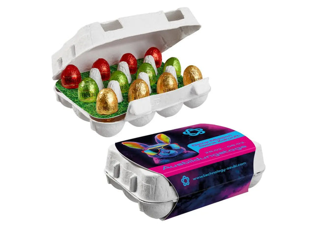 12er Ostereier-Box mit Ferrero Küsschen Eiern - Individuell Bedruckt TK Gruppe® Grosshandel 