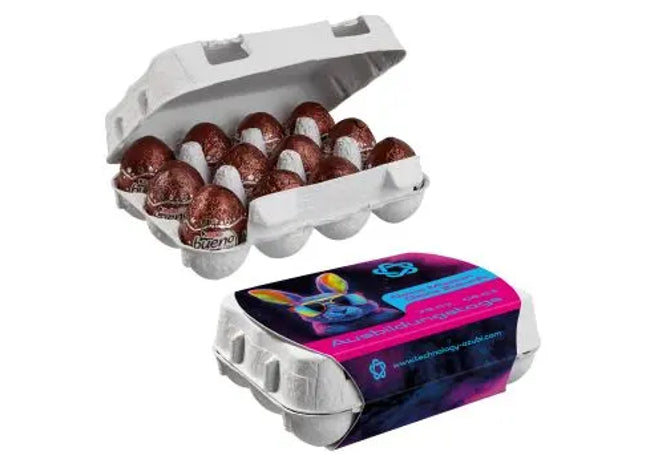 12er Ostereier-Karton mit Kinder Bueno Eiern & Personalisiertem Druck – Verspielt & Lecker TK Gruppe® Grosshandel 