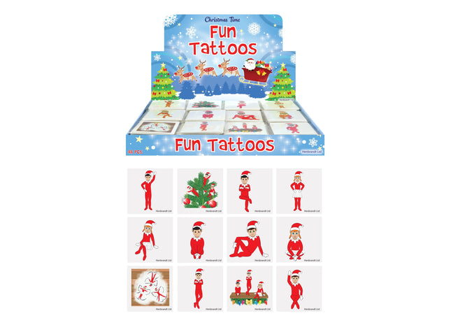 12er-Pack Mini-Tattoos, 4cm, Elfen-Motiv, rund, verschiedene Designs TK Gruppe® Grosshandel 