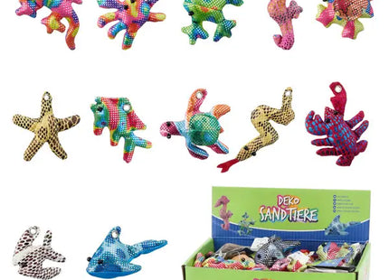 12er Set Sandgefüllte Tierfiguren, Verschiedene Motive, Ø 8cm TK Gruppe® Grosshandel 